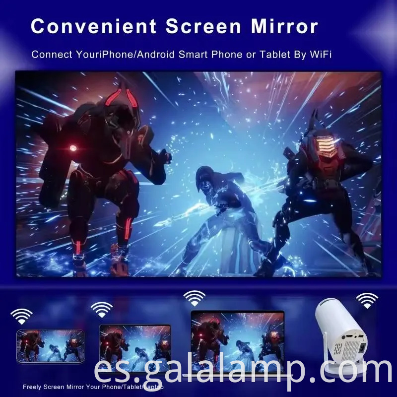 Proyector remoto 4K inalámbrico con Android 11 y Bluetooth Technology Portable